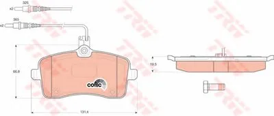 Комплект тормозных колодок, дисковый тормоз COTEC TRW купить