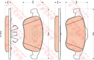 Комплект тормозных колодок, дисковый тормоз TRW купить