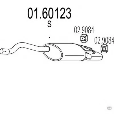 Глушитель выхлопных газов конечный MTS купить