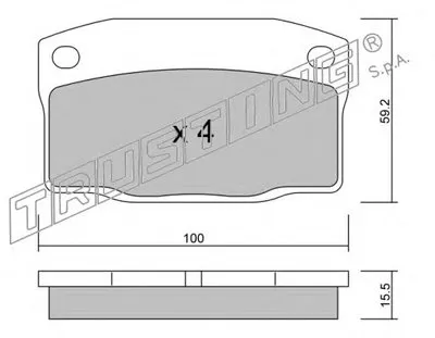 Комплект тормозных колодок, дисковый тормоз TRUSTING купить
