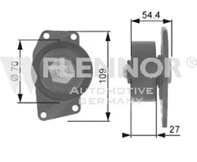 Натяжной ролик, поликлиновой  ремень FLENNOR купить