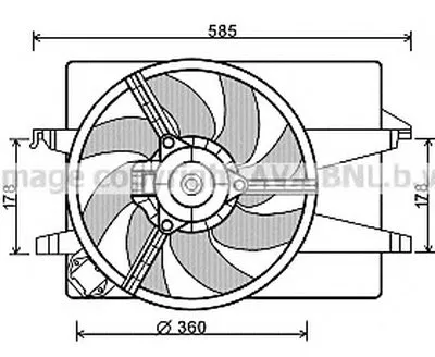 Вентилятор, охлаждение двигателя AVA QUALITY COOLING купить