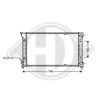 Радиатор, охлаждение двигателя DIEDERICHS купить
