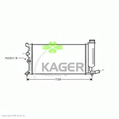 Радиатор, охлаждение двигателя KAGER купить