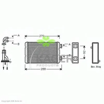 Теплообменник, отопление салона KAGER купить
