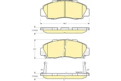 Комплект тормозных колодок, дисковый тормоз GIRLING купить