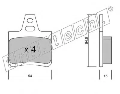 Комплект тормозных колодок, дисковый тормоз fri.tech. купить