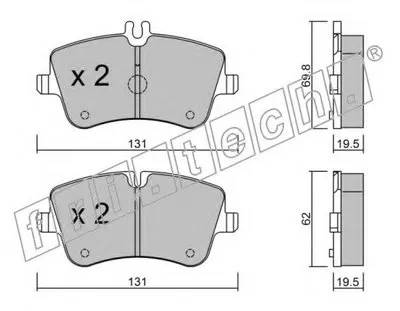 Комплект тормозных колодок, дисковый тормоз fri.tech. купить