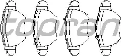 Комплект тормозных колодок, дисковый тормоз TOPRAN купить
