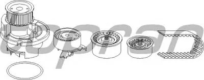 Водяной насос + комплект зубчатого ремня TOPRAN купить