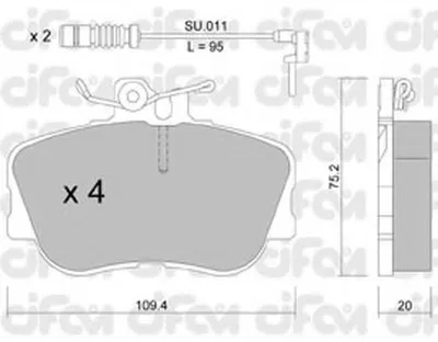 Комплект тормозных колодок, дисковый тормоз CIFAM купить