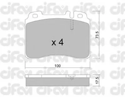 Комплект тормозных колодок, дисковый тормоз CIFAM купить