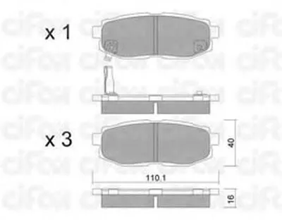 Комплект тормозных колодок, дисковый тормоз CIFAM купить