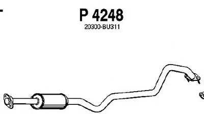 Средний глушитель выхлопных газов FENNO купить