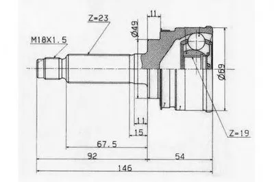 Шарнирный комплект, приводной вал ASHUKI купить