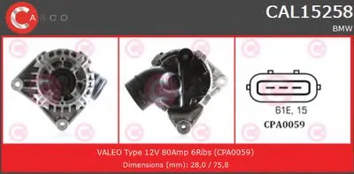 Генератор GENUINE SERIES CASCO купить