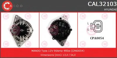 Генератор GENUINE SERIES CASCO купить