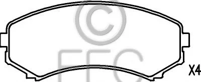 Комплект тормозных колодок, дисковый тормоз EEC купить