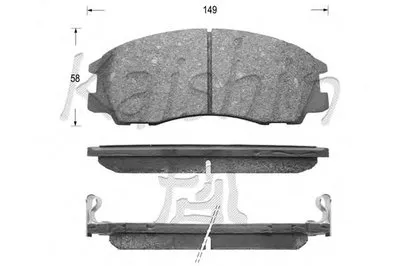 Комплект тормозных колодок, дисковый тормоз KAISHIN купить