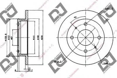 Тормозной диск DJ PARTS купить
