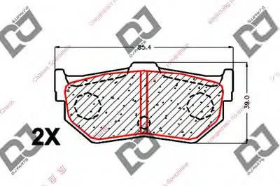 Комплект тормозных колодок, дисковый тормоз DJ PARTS купить