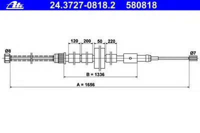 Трос, стояночная тормозная система ATE купить