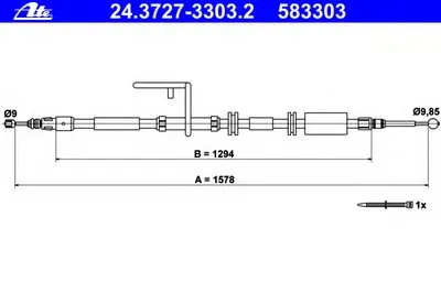 Трос, стояночная тормозная система ATE купить