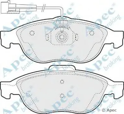 Комплект тормозных колодок, дисковый тормоз APEC braking купить