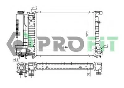 Радиатор, охлаждение двигателя PROFIT купить