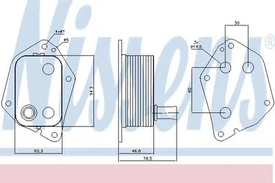 масляный радиатор, двигательное масло NISSENS купить