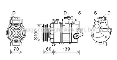 Компрессор, кондиционер AVA QUALITY COOLING купить