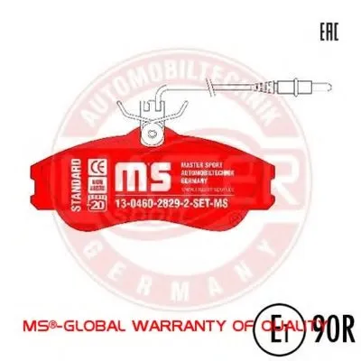 Комплект тормозных колодок, дисковый тормоз MASTER-SPORT купить