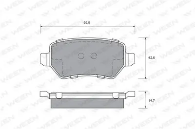 Комплект тормозных колодок, дисковый тормоз WEEN купить