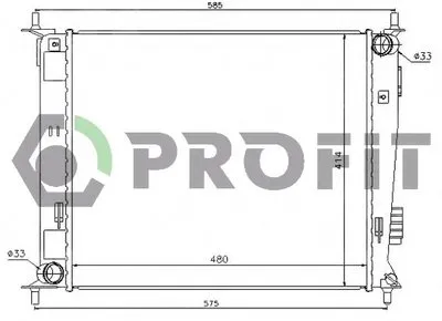 Радиатор, охлаждение двигателя PROFIT купить