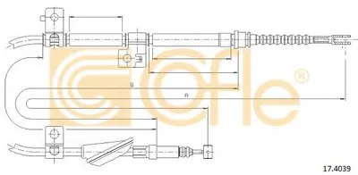Трос, стояночная тормозная система COFLE купить