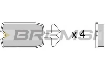 Комплект тормозных колодок, дисковый тормоз BREMSI купить