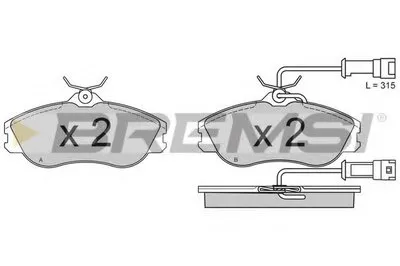 Комплект тормозных колодок, дисковый тормоз BREMSI купить