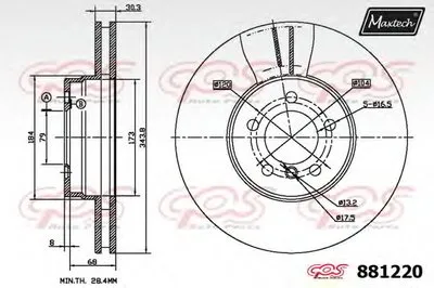 Тормозной диск R+ (Regular Plus) MAXTECH купить