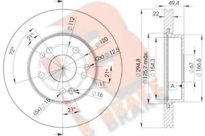 Тормозной диск R BRAKE купить