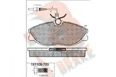 Комплект тормозных колодок, дисковый тормоз R BRAKE купить