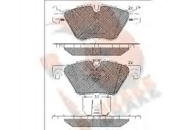 Комплект тормозных колодок, дисковый тормоз R BRAKE купить