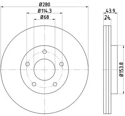 Тормозной диск PRO HELLA купить