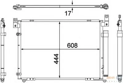 Конденсатор, кондиционер BEHR HELLA SERVICE HELLA купить