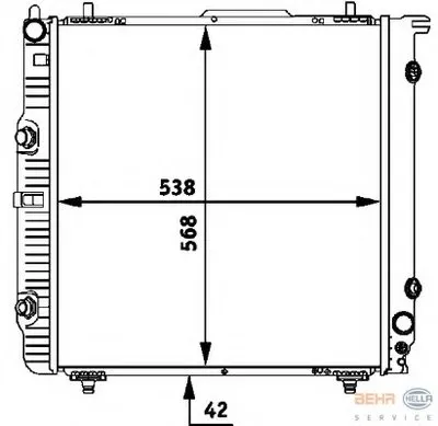 Радиатор, охлаждение двигателя BEHR HELLA SERVICE HELLA купить