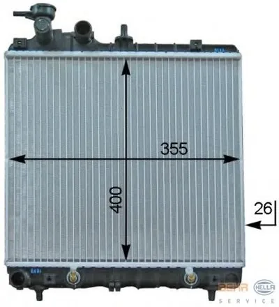 Радиатор, охлаждение двигателя BEHR HELLA SERVICE HELLA купить
