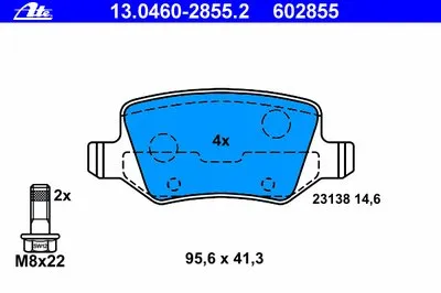 Комплект тормозных колодок, дисковый тормоз ATE купить