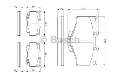 Комплект тормозных колодок, дисковый тормоз BOSCH купить