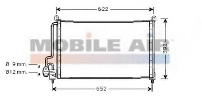 Конденсатор, кондиционер VAN WEZEL купить