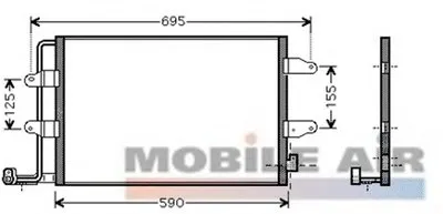 Конденсатор, кондиционер VAN WEZEL купить