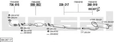 Система выпуска ОГ BOSAL купить